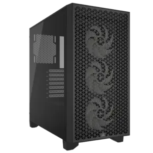3000D RGB AIRFLOW Black Mid-Tower PC Case; 2x 3.5'' |  2x 2.5'' Drive Bays; Up to 360mm Radiator compatible; 3x 120mm fan incl