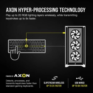 Corsair K100 AIR WIRELESS RGB Ultra-Thin Mechanical Gaming Keyboard - CHERRY MX Ultra Low Profile - Black (CH-913A01U-NA)