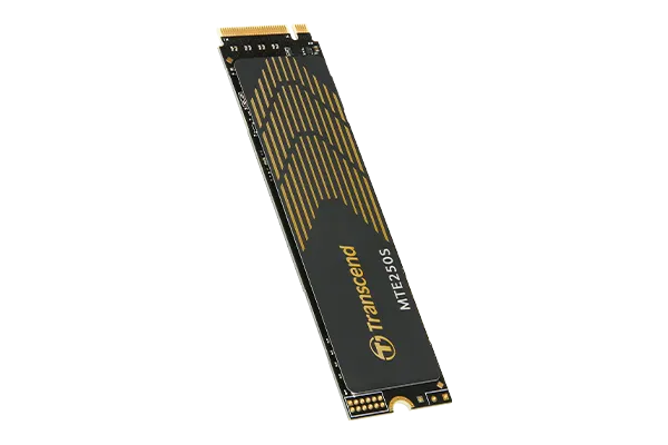 TRANSCEND 4TB MTE250S PCI-E GEN 4X4 M.2 NVMe 2280 SSD 3D TLC -7500 MB/s Read 6700 MB/s Write- with Heat Spreader - 3120 TBW - Image 2