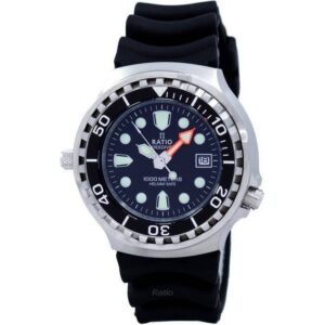 Ratio FreeDiver Helium Safe 1000M Sapphire Quartz 1038EF102V Men's Watch