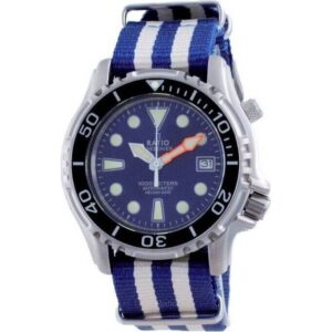 Ratio Free Diver Helium Safe Nylon Automatic Diver's 1066KE20-33VA-BLU-var-NATO2 1000M Men's Watch