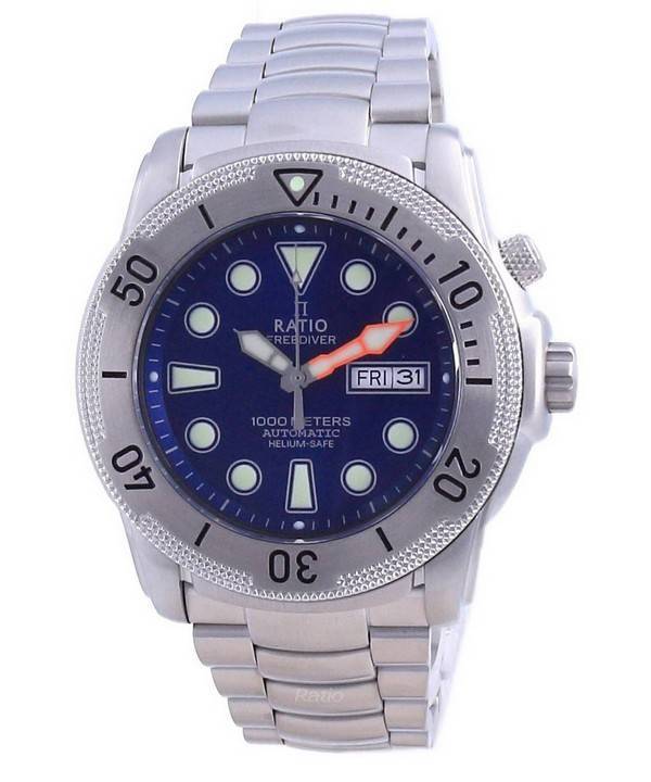 Ratio Free Diver Helium-Safe Automatic 1068MD96-34VA-BLU 1000M Men's Watch