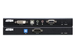 ATEN USB DVI Single Link Console Extender with Audio/Serial Support up to 60M  -  TAA Compliant / Audio Cat 5 KVM Extender