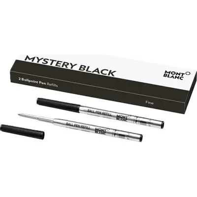 Montblanc Mistery Black - Ballpoint Pen Refills - Fine - 2 Pcs (128210) Unisex FASHION ACCESSORIES