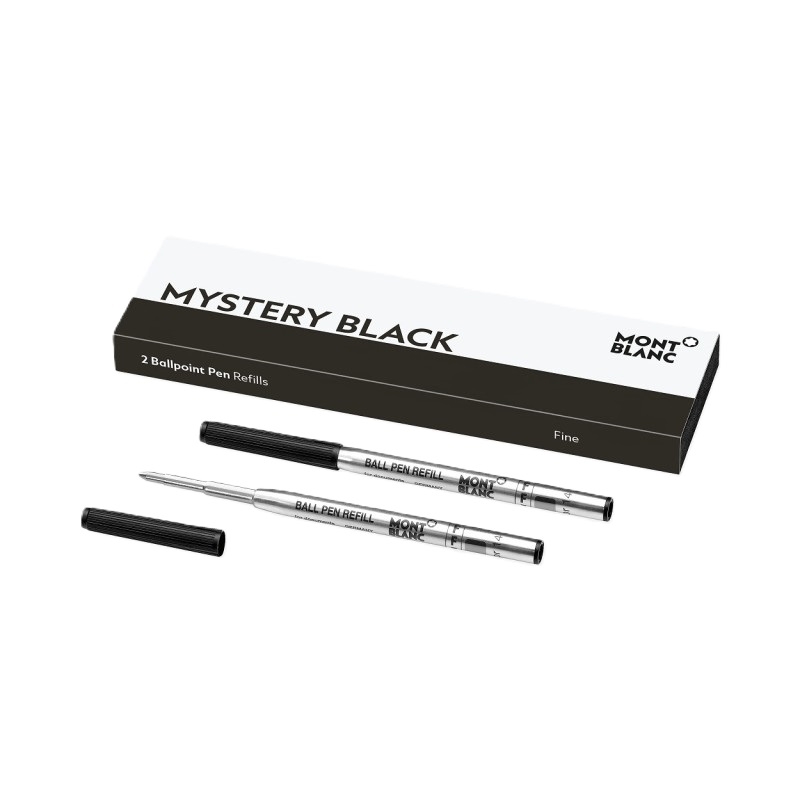 Montblanc Mistery Black - Ballpoint Pen Refills - Fine - 2 Pcs (128210)  FASHION ACCESSORIES