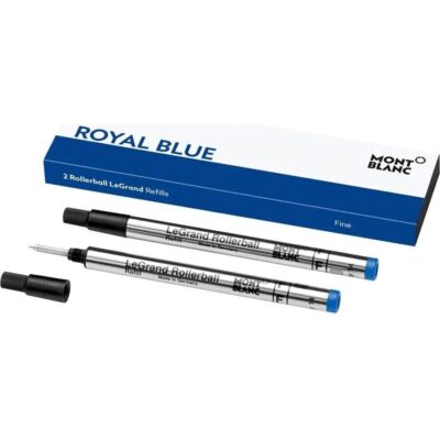 Montblanc Royal Blue - Refills Roller Ball Pen - Fine - 2 Pcs (128227) Unisex FASHION ACCESSORIES
