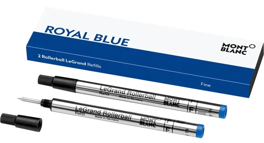 Montblanc Royal Blue - Refills Roller Ball Pen - Fine - 2 Pcs (128227)  FASHION ACCESSORIES