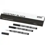 Montblanc Mistery Black - Ballpoint Pen Refills - Medium - 3 Pcs (128240) Unisex FASHION ACCESSORIES