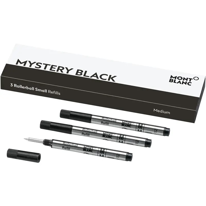 Montblanc Mistery Black - Ballpoint Pen Refills - Medium - 3 Pcs (128240)  FASHION ACCESSORIES