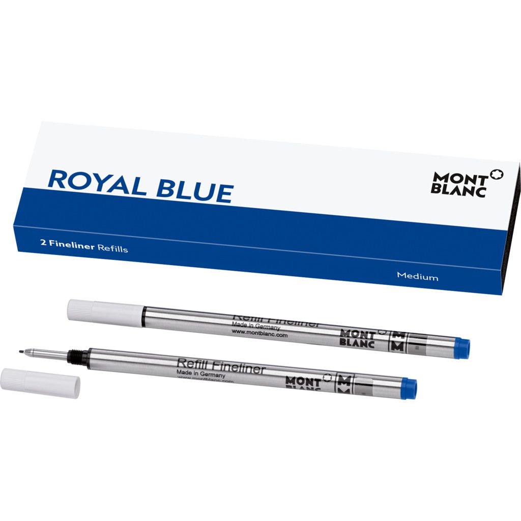Montblanc Royal Blue - Ballpoint Pen Refills - Medium - 2 Pcs (128248)  FASHION ACCESSORIES