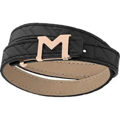Montblanc Leather M Logo (128658) Unisex FASHION ACCESSORIES