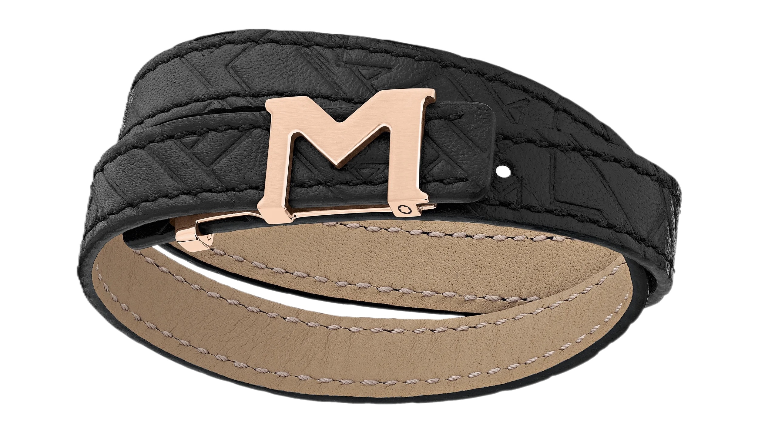 Montblanc Leather M Logo (128658) Unisex FASHION ACCESSORIES
