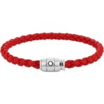 Montblanc Leather Steel 3 Rings (130903) Unisex FASHION ACCESSORIES