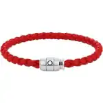 Montblanc Leather Steel 3 Rings (130903) Unisex FASHION ACCESSORIES