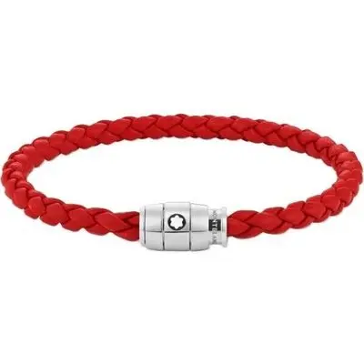 Montblanc Leather Steel 3 Rings (130903) Unisex FASHION ACCESSORIES