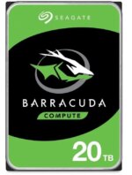 Seagate Barracuda ST20000DM001 20TB 3.5'' HDD Desktop Internal drives; SATA 6GB/s Interface; 185MB/s Sustained TR; 256MB cache; (ST20000DM001)