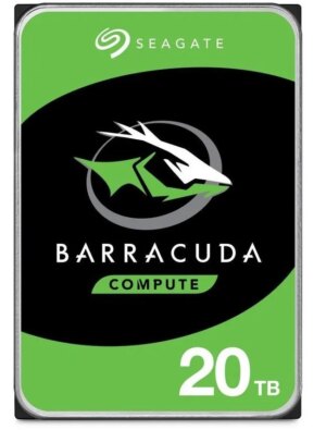 Seagate Barracuda ST20000DM001 20TB 3.5'' HDD Desktop Internal drives; SATA 6GB/s Interface; 185MB/s Sustained TR; 256MB cache; (ST20000DM001)