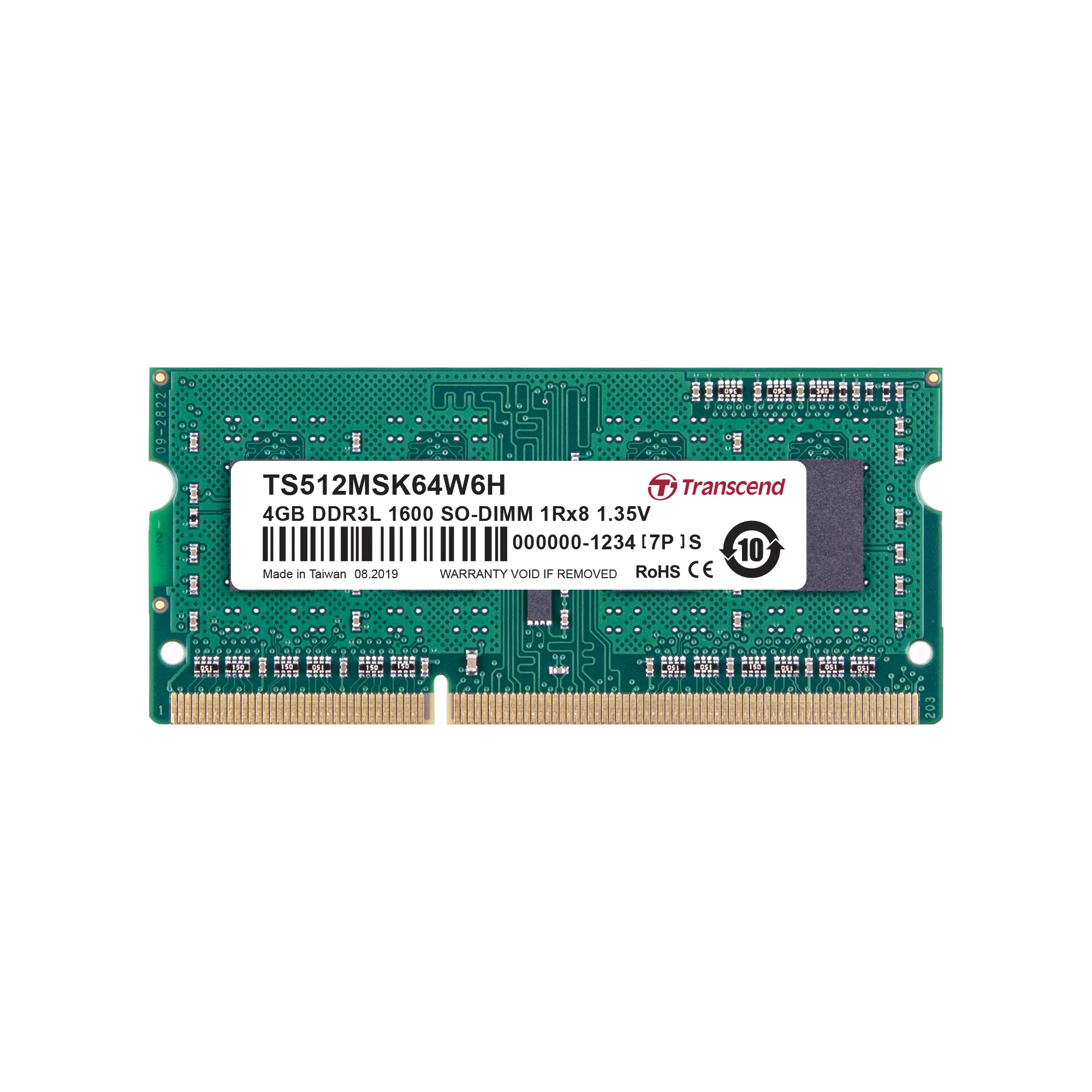 TRANSCEND 4GB LOW VOLTAGE DUAL VOLTAGE DDR3-1600 SO-DIMM - Image 2
