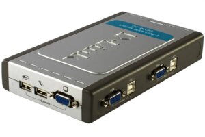 D-Link DKVM-4U 4-Port USB KVM Switch (includes only 2 cables; additional DKVM-CU/B1A cables to be purchased separately)