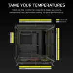 AIR 5400 RS-R ARGB Triple Chamber Mid-Tower PC Case ; 3x Fans Included; 2x 2.5'' ; 1x 3.5'' Black