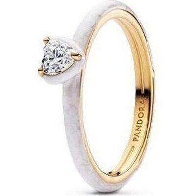 Pandora Jewelry White Chakra Heart (163088C01-48) Women JEWELRY
