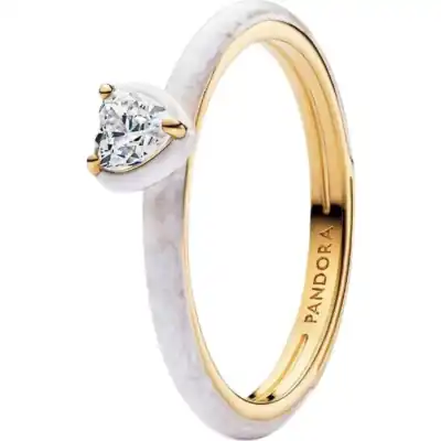 Pandora Jewelry White Chakra Heart (163088C01-56) Women JEWELRY