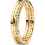 Pandora Jewelry Square Sparkle Halo Ring (163799C01-52) Women JEWELRY