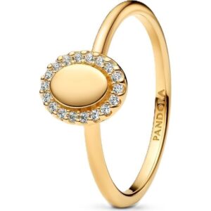Pandora Jewelry Engravable Oval PavÉ Ring (163800C01-52) Women JEWELRY
