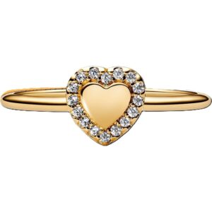 Pandora Jewelry Engravable Heart PavÉ Ring (163801C01-52) Women JEWELRY