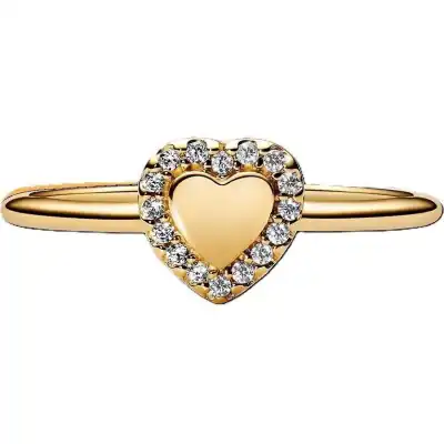 Pandora Jewelry Engravable Heart PavÉ Ring (163801C01-54) Women JEWELRY Pandora Jewelry Engravable Heart PavÉ Ring (163801C01-54) Women JEWELRY
