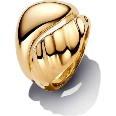 Pandora Jewelry Logo Polished Band Ring (163832C00-54) Women JEWELRY