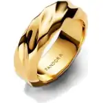 Pandora Jewelry Rippled Wide Band Ring (163886C00-54) Women JEWELRY