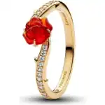 Pandora Jewelry Disney Beauty And The Beast Enchanted Rose Ring (163984C01-48) Women JEWELRY