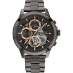 Tommy Hilfiger Henry 44mm Men’s Watch – Black Stainless Steel Case & Bracelet, Multifunction Multicolor Dial (1680670)