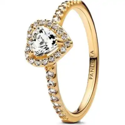PANDORA JEWELRY ELEVATED HEART RING (168421C01-54) Women JEWELRY