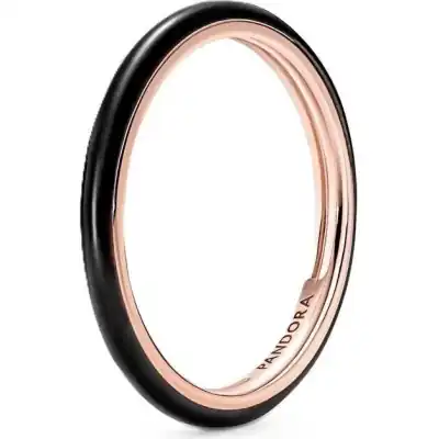 Pandora Jewels Black Enamel - Ring - Size 50 ***special Price*** (189655C01-50) Women JEWELRY
