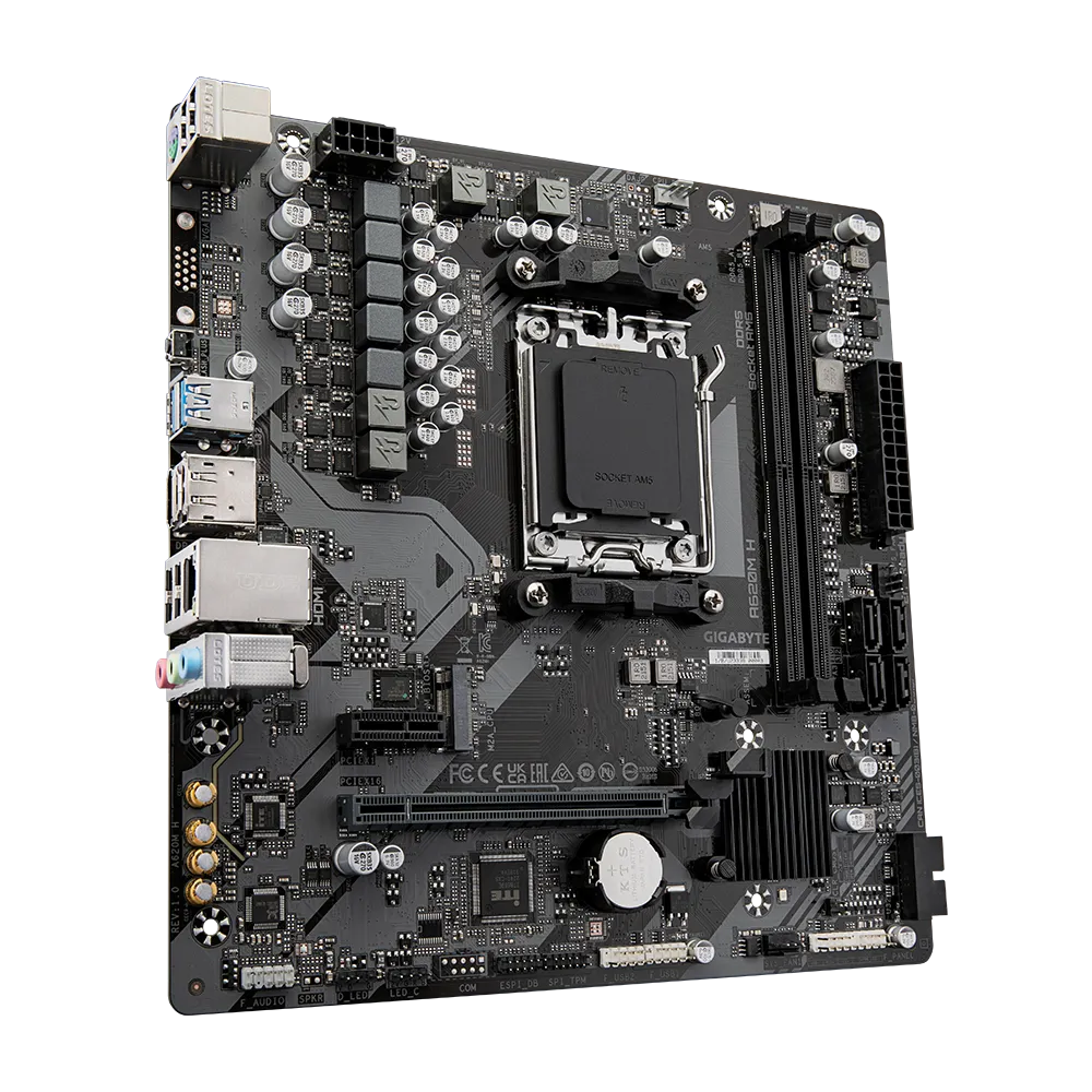 GIGABYTE AMD A620 Chipset for AMD AM5; 2x Dual DDR5; 1x M2; HDMI; DP; mATX. - Image 4