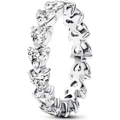 Pandora Jewelry Row Of Hearts Eternity Ring (193103C01-54) Women JEWELRY