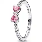 Pandora Jewelry Sparkling Pink Bow Ring (193510C01-54) Women JEWELRY