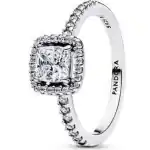 Pandora Jewelry Sparkling Square Halo Ring (193555C02-52) Women JEWELRY
