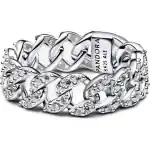 Pandora Jewelry Pave Cuban Chain Ring (193557C01-56) Women JEWELRY