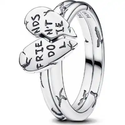 Pandora Jewelry Stranger Things Friends Don't Lie Split Heart Ring (193575C00-54) Women JEWELRY