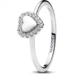 Pandora Jewelry Engravable Heart Halo Ring (193801C01-50) Women JEWELRY