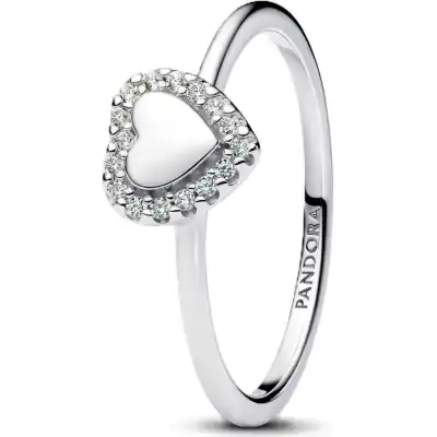 Pandora Jewelry Engravable Heart Halo Ring (193801C01-52) Women JEWELRY