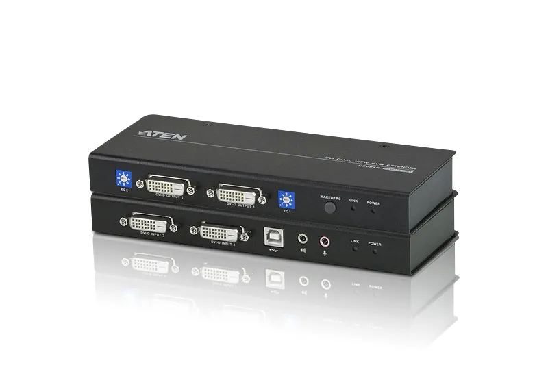 ATEN USB DVI Dual View KVM Extender / Cat 5 KVM Extender/W/(US/EU/UK/OUT) ADP - Image 4