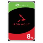 Seagate Ironwolf ST8000VN002 8TB 3.5'' HDD NAS Drives; SATA 6GB/s Interface; 1-8 Bays Supported; MUT: 180TB/Year; RV: Yes; Dual