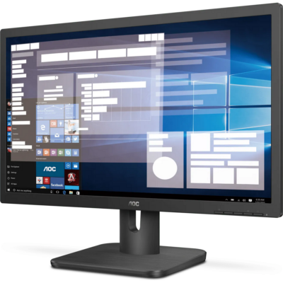 AOC 20E1H Monitor|19.5 inch|TN HD+ 1600x900|HDMI|VGA|VESA|Flicker Free|Low Blue Mode|Internal Power Supply|3YR Warranty