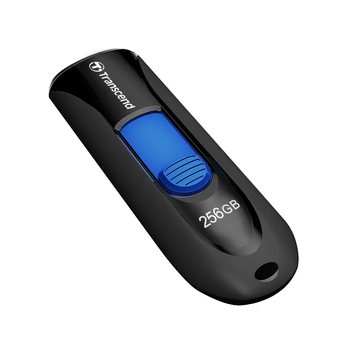 TRANSCEND 16GB JF790 USB3.1 GEN 1 CAPLESS FLASH DRIVE - BLACK AND BLUE - Image 3