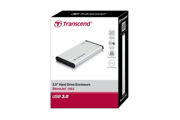 TRANSCEND STOREJET 2.5'' USB3.0 SATA ENCLOSURE - S - Image 2