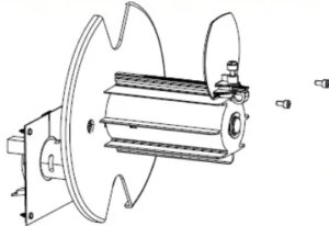 Zebra Kit; Media Rewind Spindle with Motor and PCB; ZT410; ZT411 (P1058930-058)
